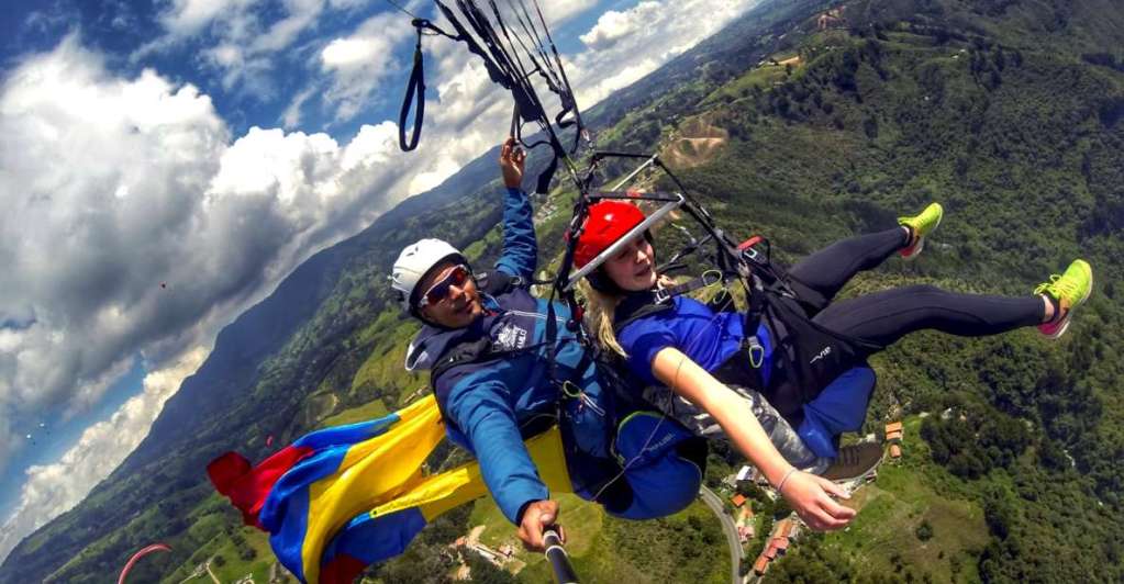 Paragliding in the Colombian Andes